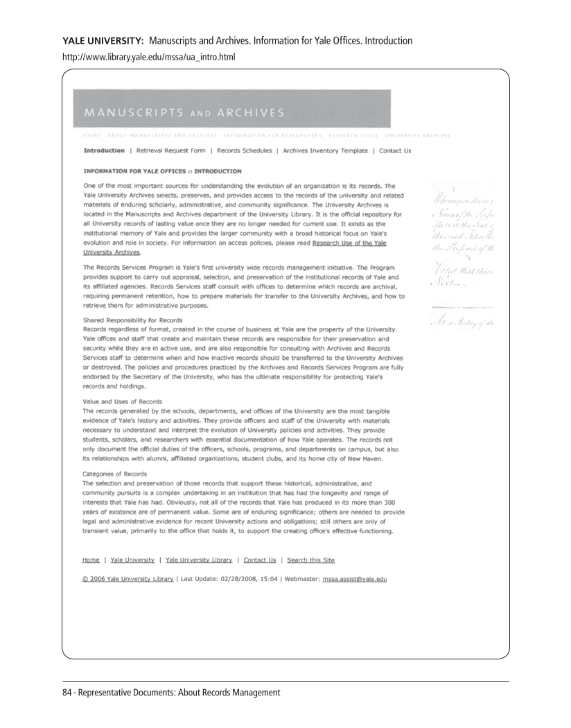 SPEC Kit 305: Records Management (August 2008) page 84