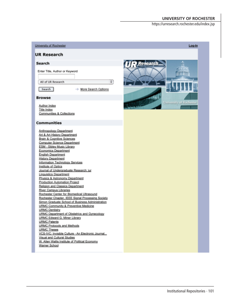 SPEC Kit 292: Institutional Repositories (July 2006) page 101