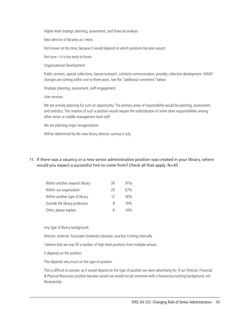 SPEC Kit 331: Changing Role of Senior Administrators (October 2012) page 61