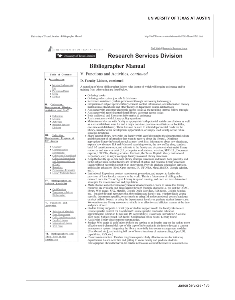SPEC Kit 301: Liaison Services (October 2007) page 135