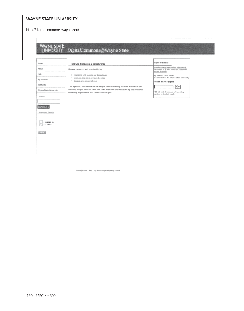 SPEC Kit 300: Open Access Resources (September 2007) page 130