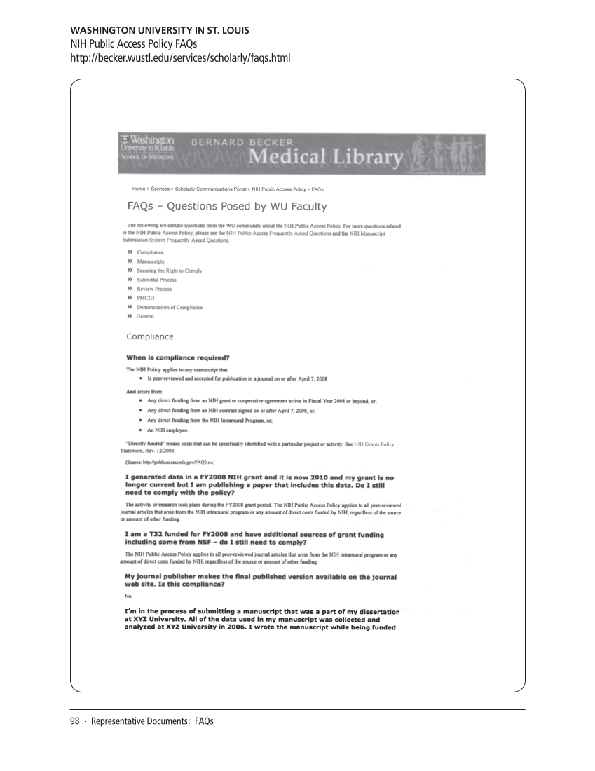 SPEC Kit 311: Public Access Policies (August 2009) page 98