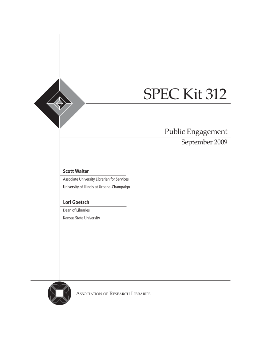 SPEC Kit 312: Public Engagement (September 2009) page 3