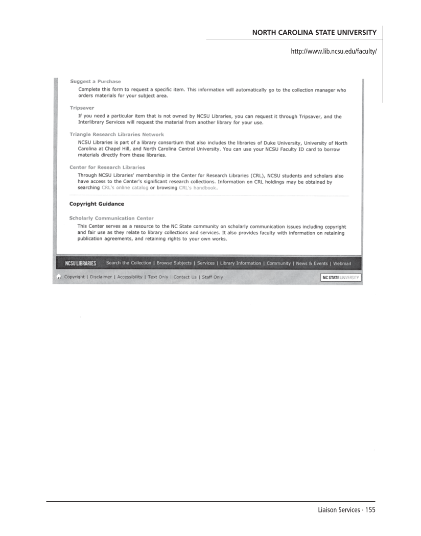 SPEC Kit 301: Liaison Services (October 2007) page 155