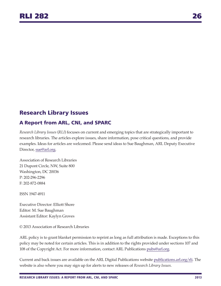 Research Library Issues, no. 282 (2013) page 26