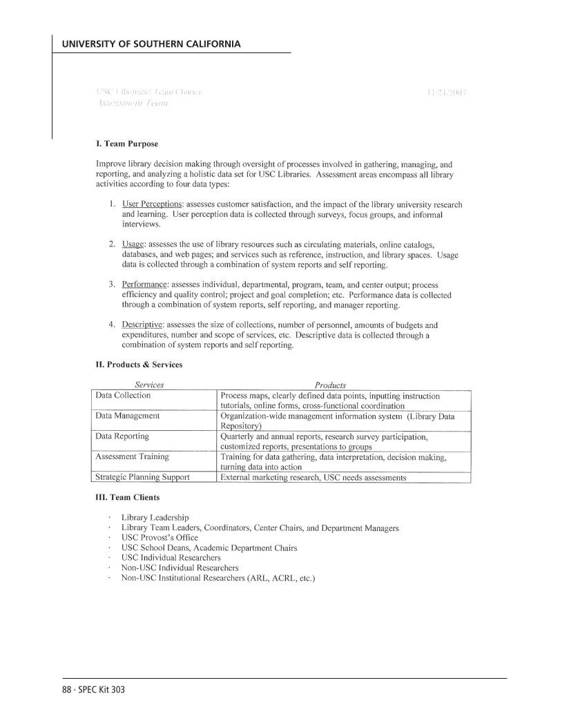 SPEC Kit 303: Library Assessment (December 2007) page 88