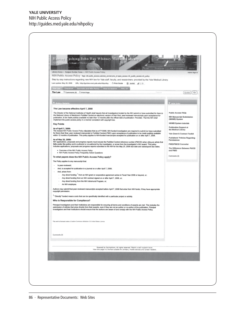 SPEC Kit 311: Public Access Policies (August 2009) page 86