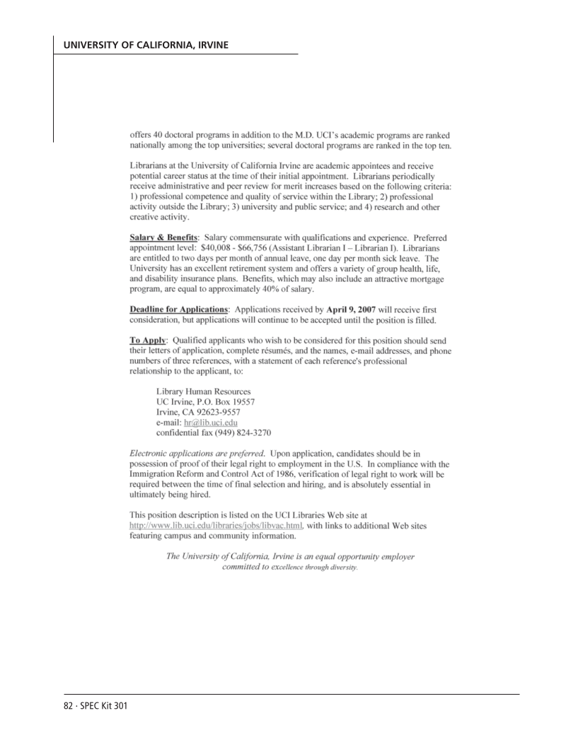 SPEC Kit 301: Liaison Services (October 2007) page 82