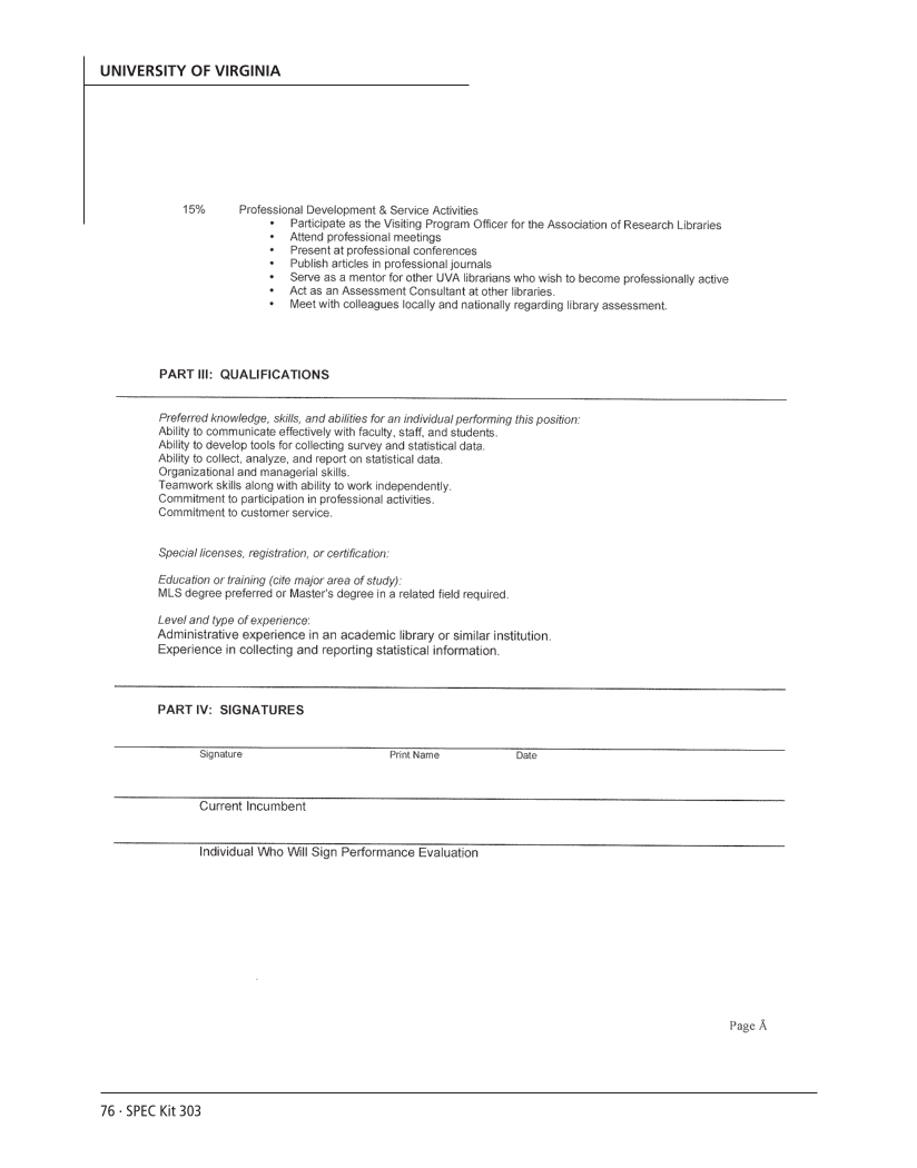 SPEC Kit 303: Library Assessment (December 2007) page 76