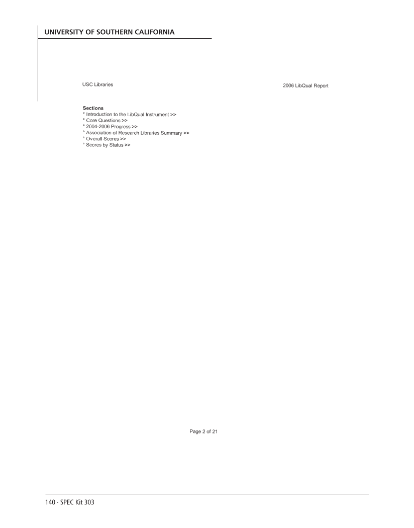 SPEC Kit 303: Library Assessment (December 2007) page 140