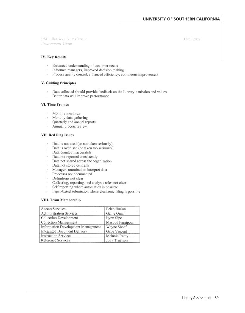 SPEC Kit 303: Library Assessment (December 2007) page 89
