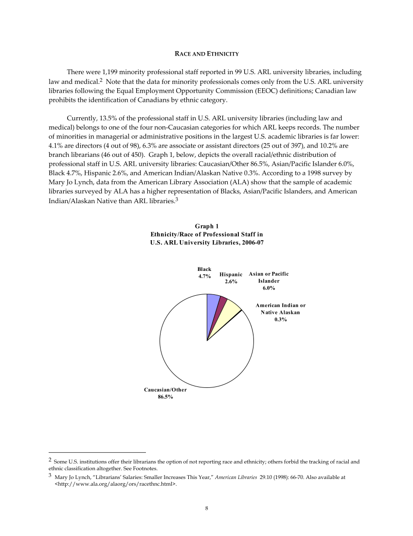 ARL Annual Salary Survey 2006–2007 page 8