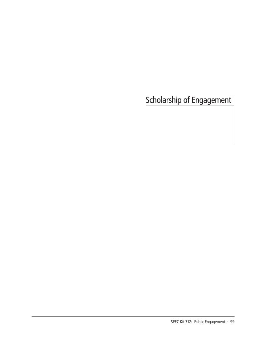 SPEC Kit 312: Public Engagement (September 2009) page 99
